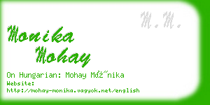 monika mohay business card